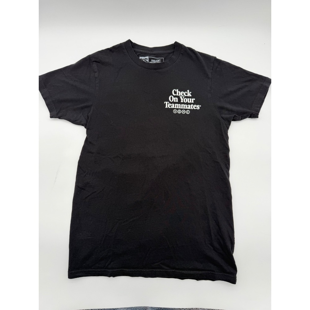 Violent Gentlemen Check On Your Teammates Hockey T-Shirt Black Kids XS VGHC